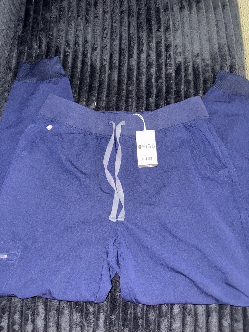 FIGS Women Navy Drawstring Scrub Pants Jogger